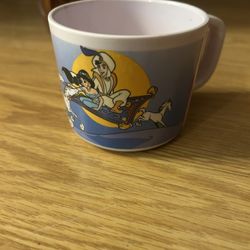 Vintage ZAK Designs Disney Aladdin Kids Small Plastic Mug/Cup