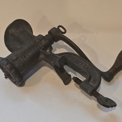 Vintage Meat Chopper Enterprise #10 Tinned With Wooden Handle No 10 Phila￼ USA