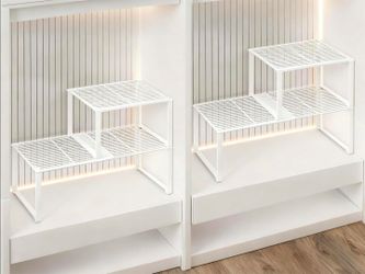 HGZBS Extendable Metal Wire Shelf Organizer