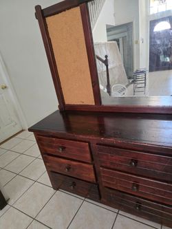 Dresser with mirror