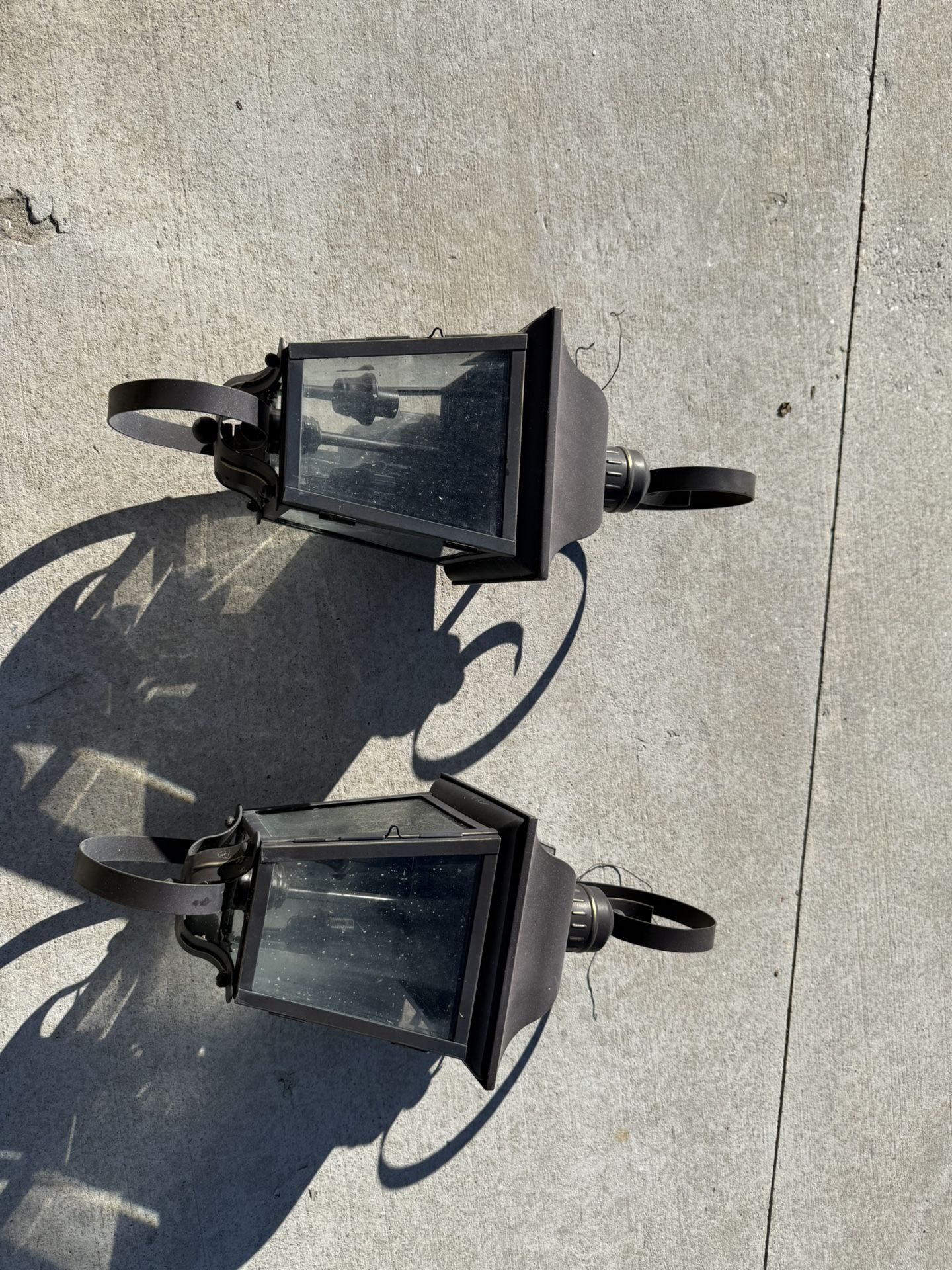 Pair of outside lamps