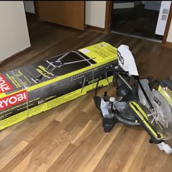 Ryobi TSS102L Compound Miter Saw & QuickSTAND Universal Saw Table NEW 