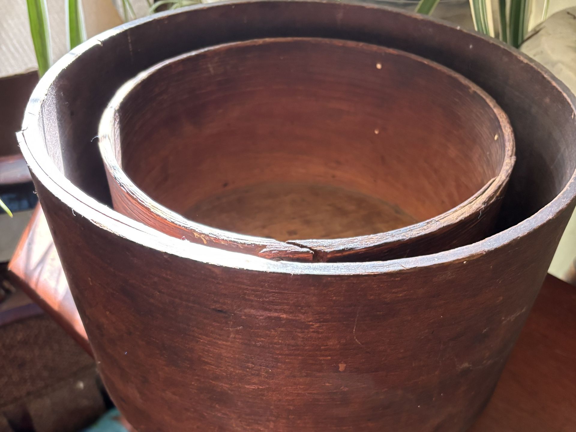 2 ANTIQUE DRY MEASURES GRAIN DRY BOXES