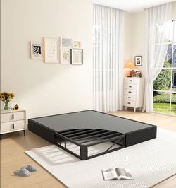 MAF Cal King Size Box Spring 10 Inch High Profile Metal Bed Base with Cover
3500 lbs Black Heavy Duty Support, Round Corner Design, Metal Mattress Fou