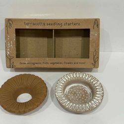 Terracotta seedling starter and plant holder - nib- box has tape on it - $15.00 Coral Springs 33071