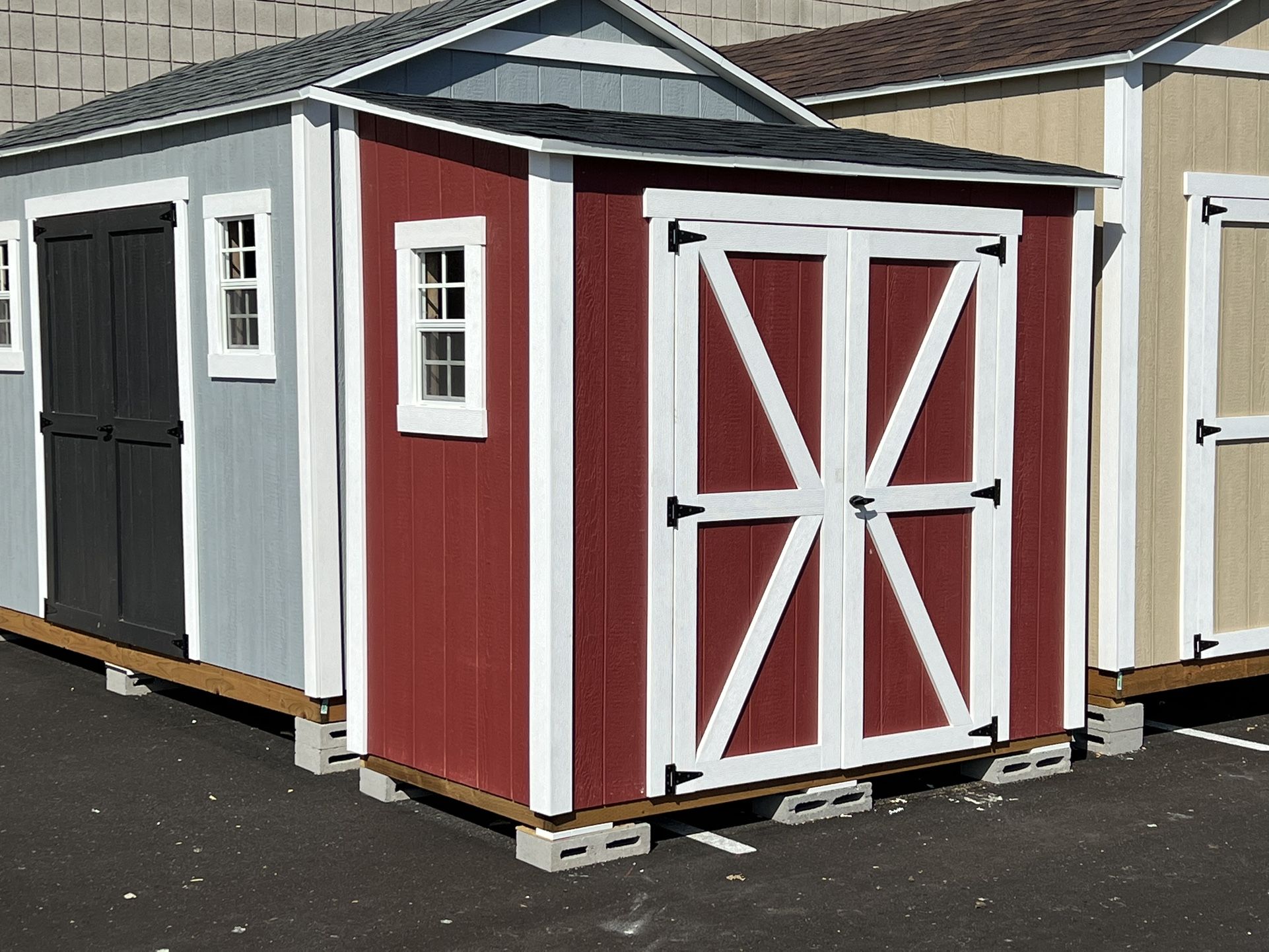 Red 4x8 Backyard Storage Shed