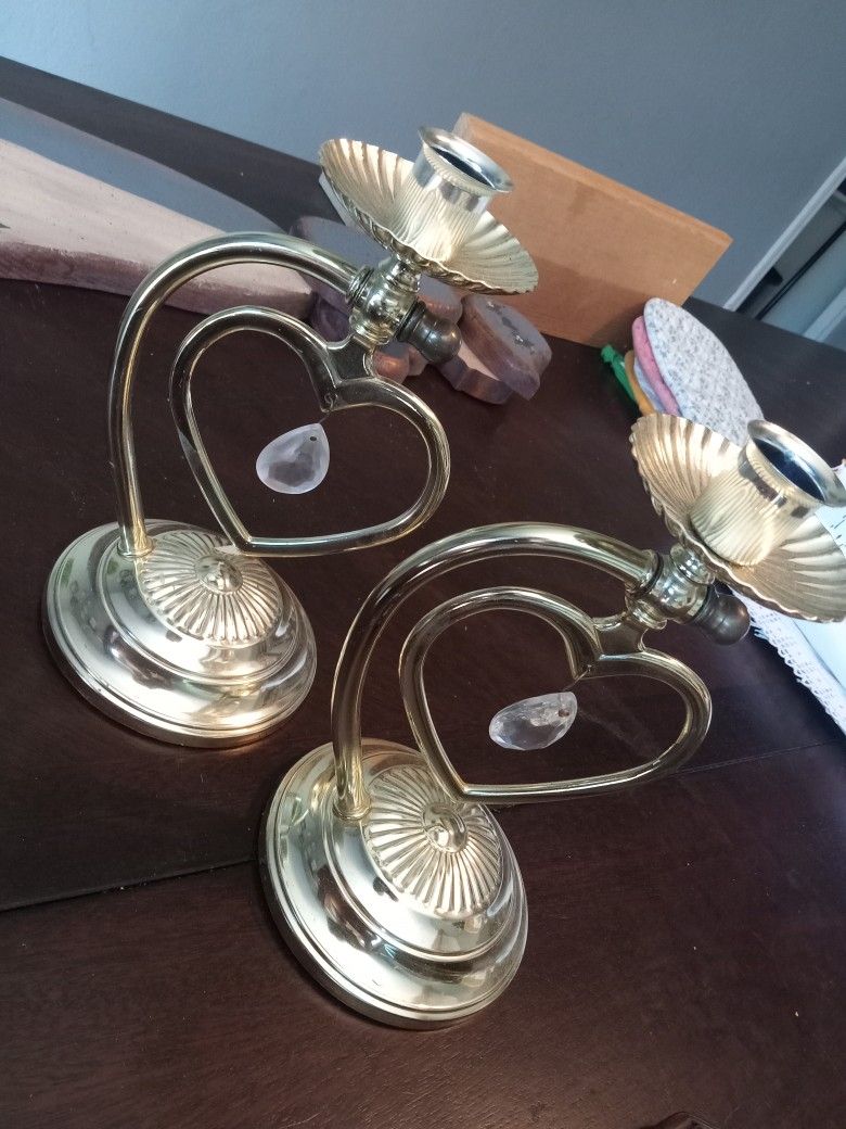 Vintage Heart Candle Holders