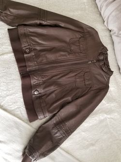Womens Brown leather jacket