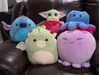 Assorted Squishmallows and Stuffies