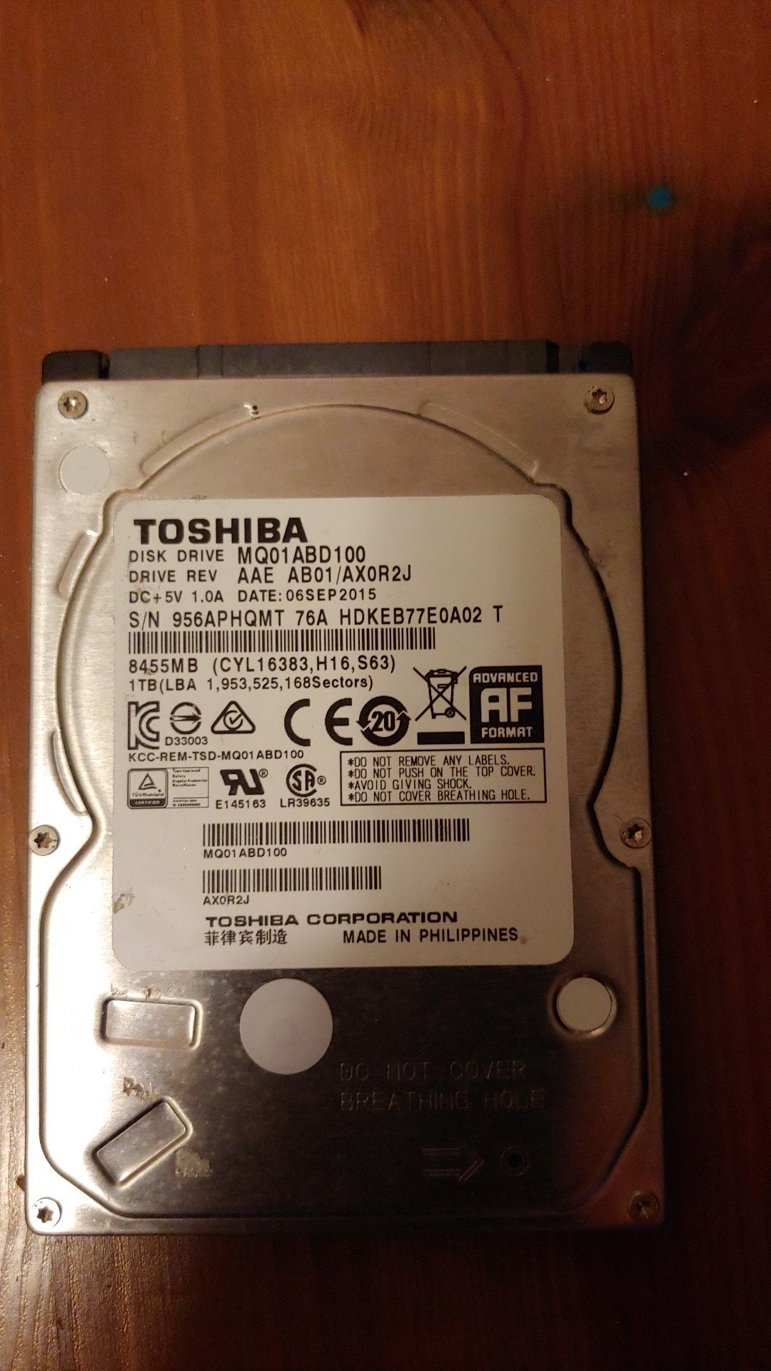 Toshiba 1TB msata