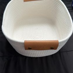 Bright room Coiled Rope Basket 