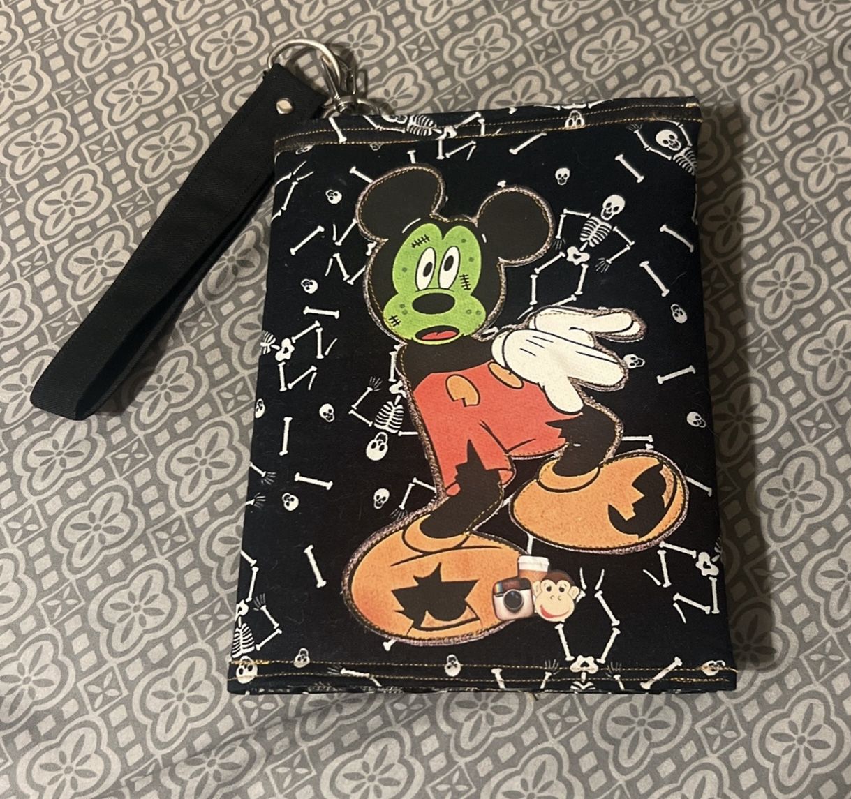 Cute Mickey Mouse Zombie Wristlet New