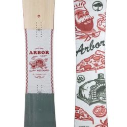 Snowboard With Bindings And Travel Bag