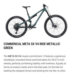 Commencal SX v4 Size M Mullet 