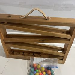 Wooden Marble Roller Race Track Toy