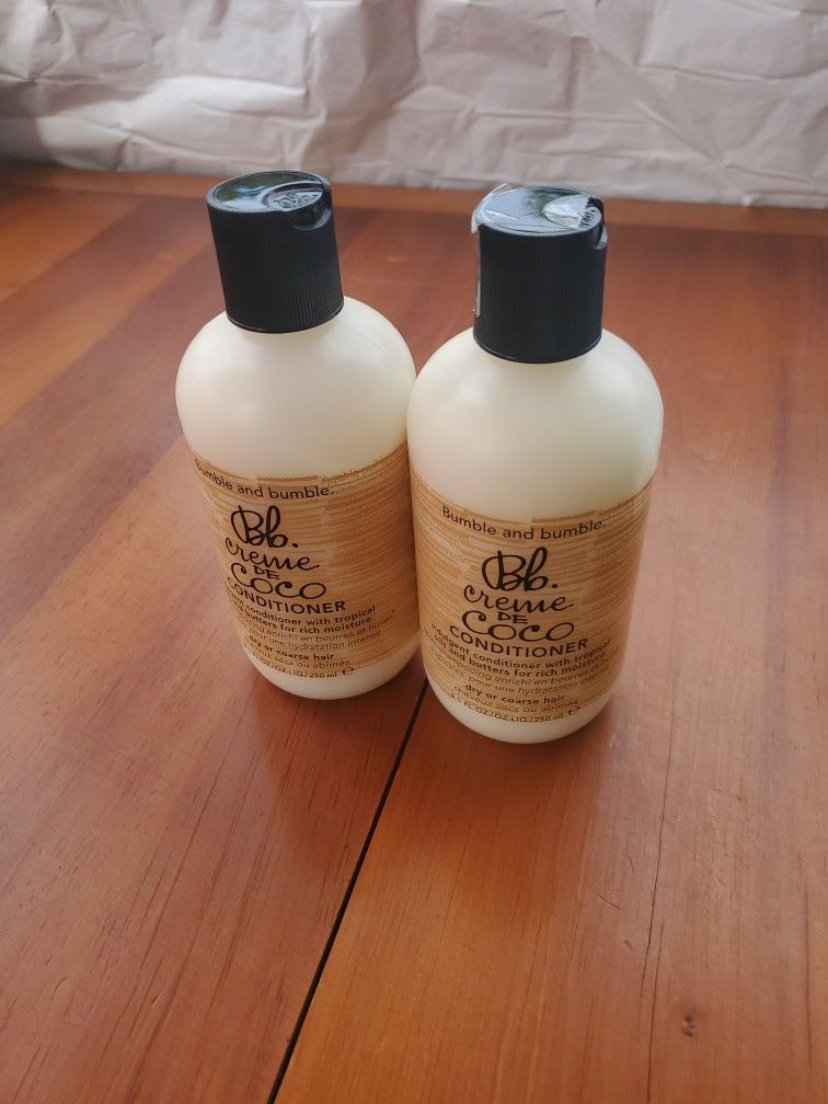 Qty 2x 8.5oz NEW Bumble & Bumble Creme de Coco Conditioner Bottle Detangles Hair