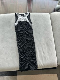 Cache black maxi dress with ruched skirt and sequin leopard print top. Size: 8 #glamour #party #eveningwear