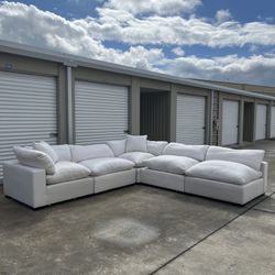 White Sectional Cloud Couch