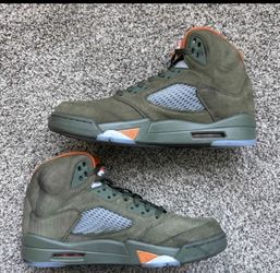 Jordan Air Jordan 5 Olive Orange Gray sneakers