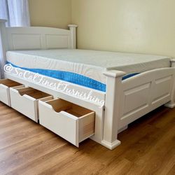 Full Bed With Drawers And Mattress
