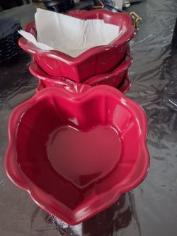 Princess House Red desert bowls