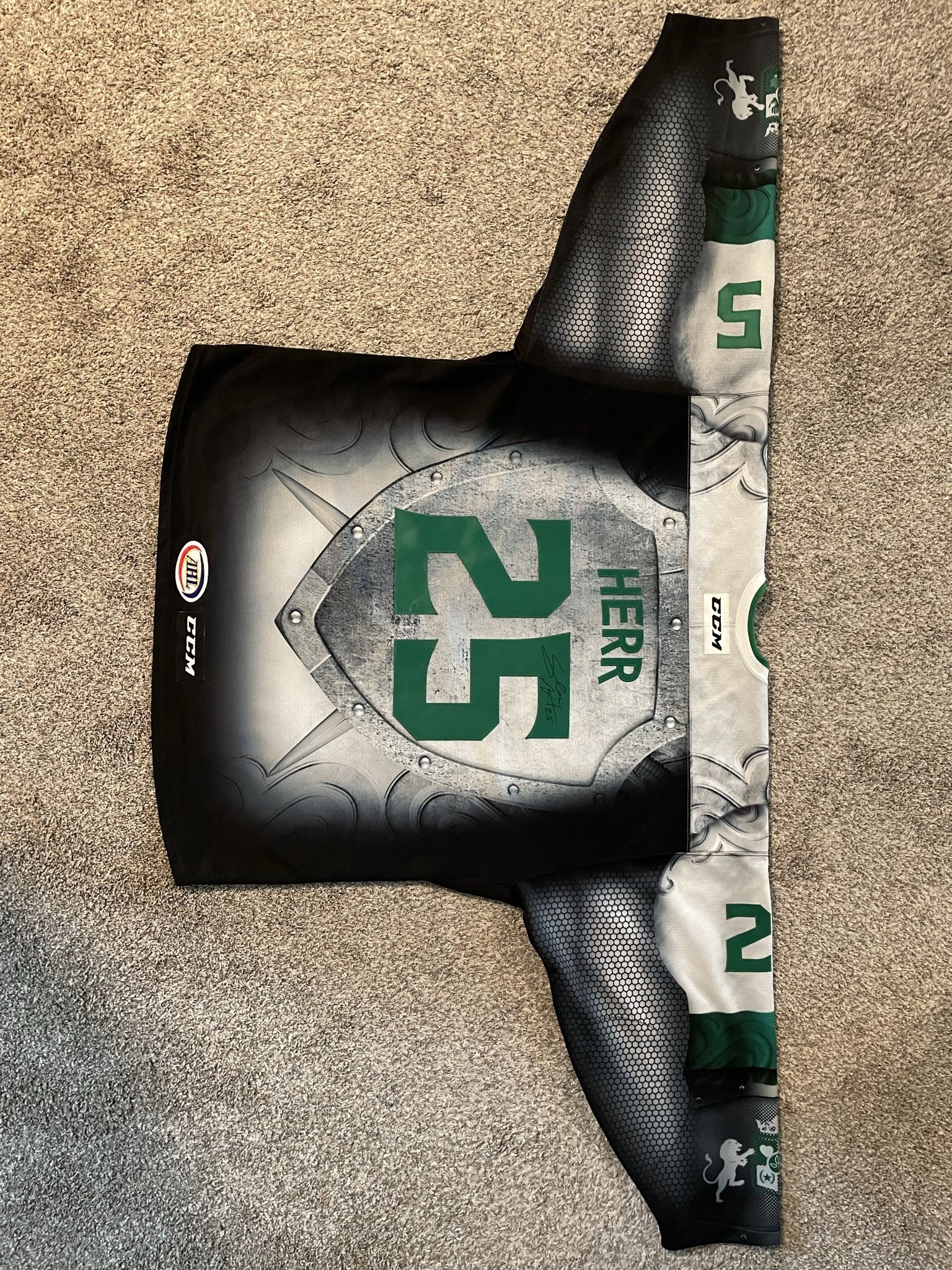 Game worn & Player Signed AHL Ontario Reign Hockey Jersey