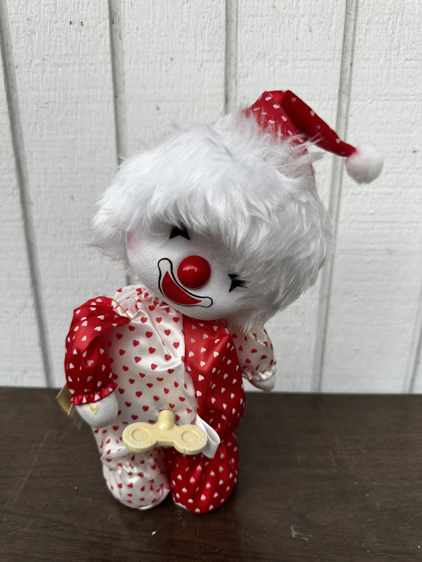 Vintage 1988 Musical Clown Wind Up Doll