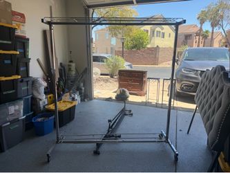 Metal garment rack