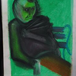 Drawing Art Green Hand Made 