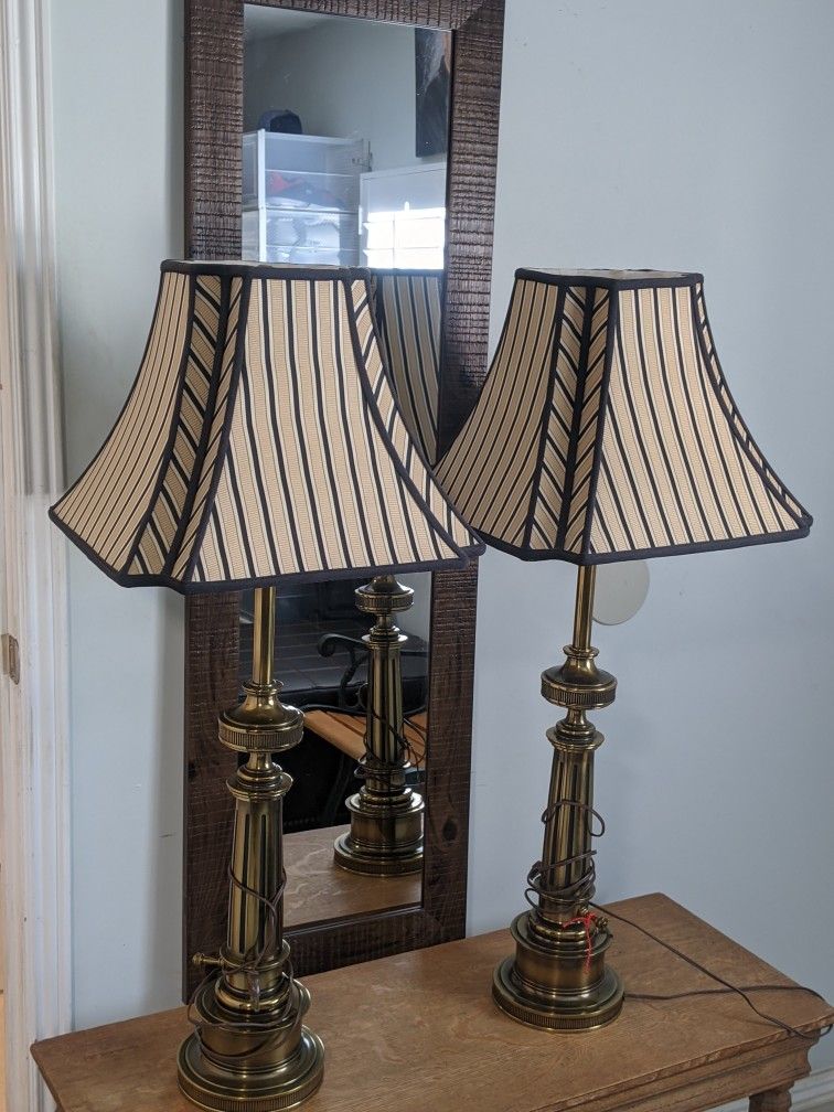 2 Brass Lamps 