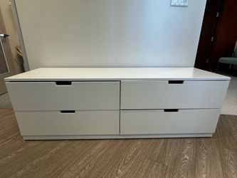 IKEA Modern White Storage Cabinet/TV Stand