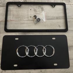 AUDI- LICENSE PLATE WITH FRAME