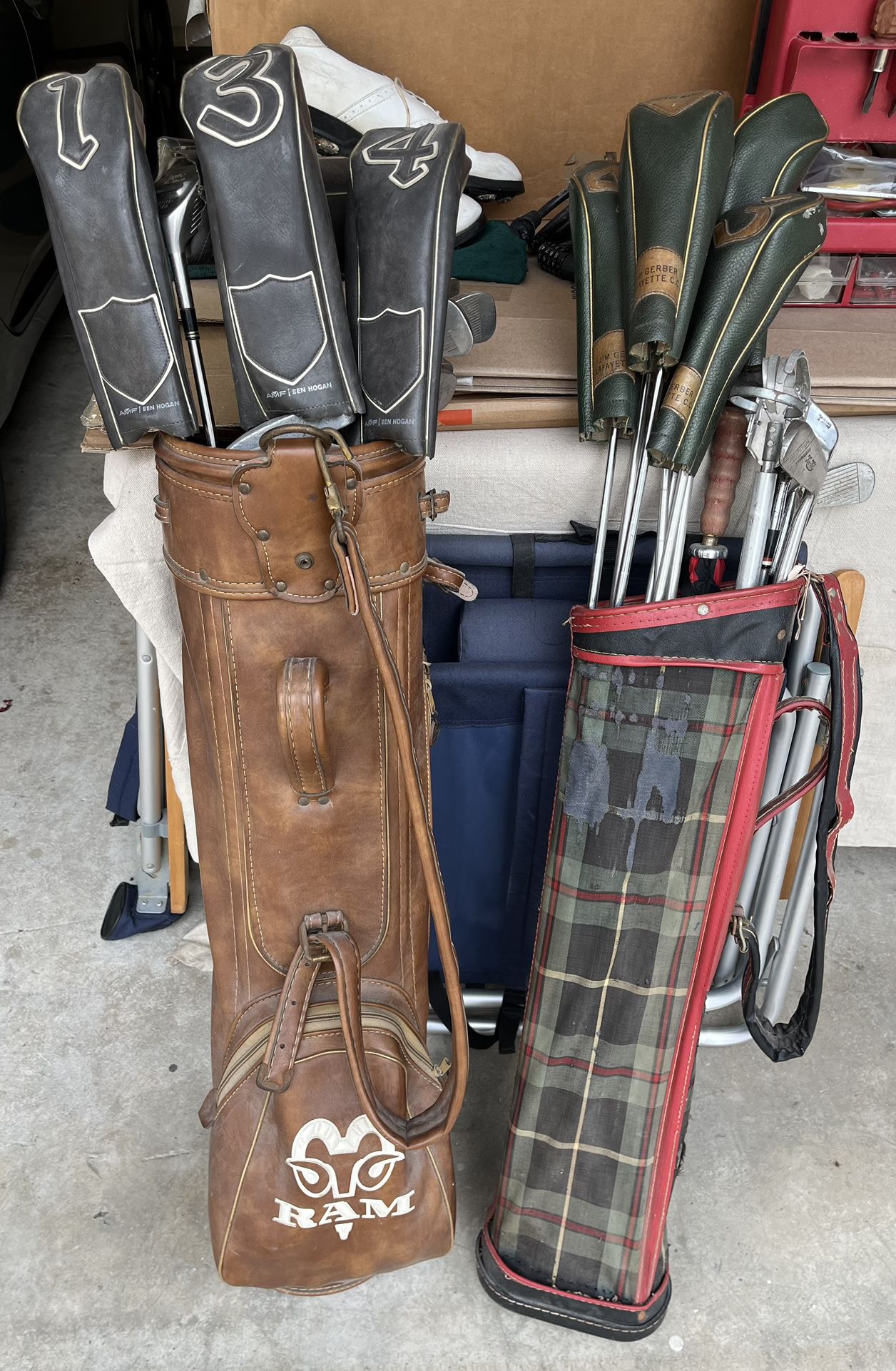 2 Sets Of Vintage Golf Clubs - Taylormade Drivers & liberty Irons