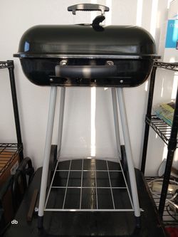 Black Charcoal Kettle Grill with Stand