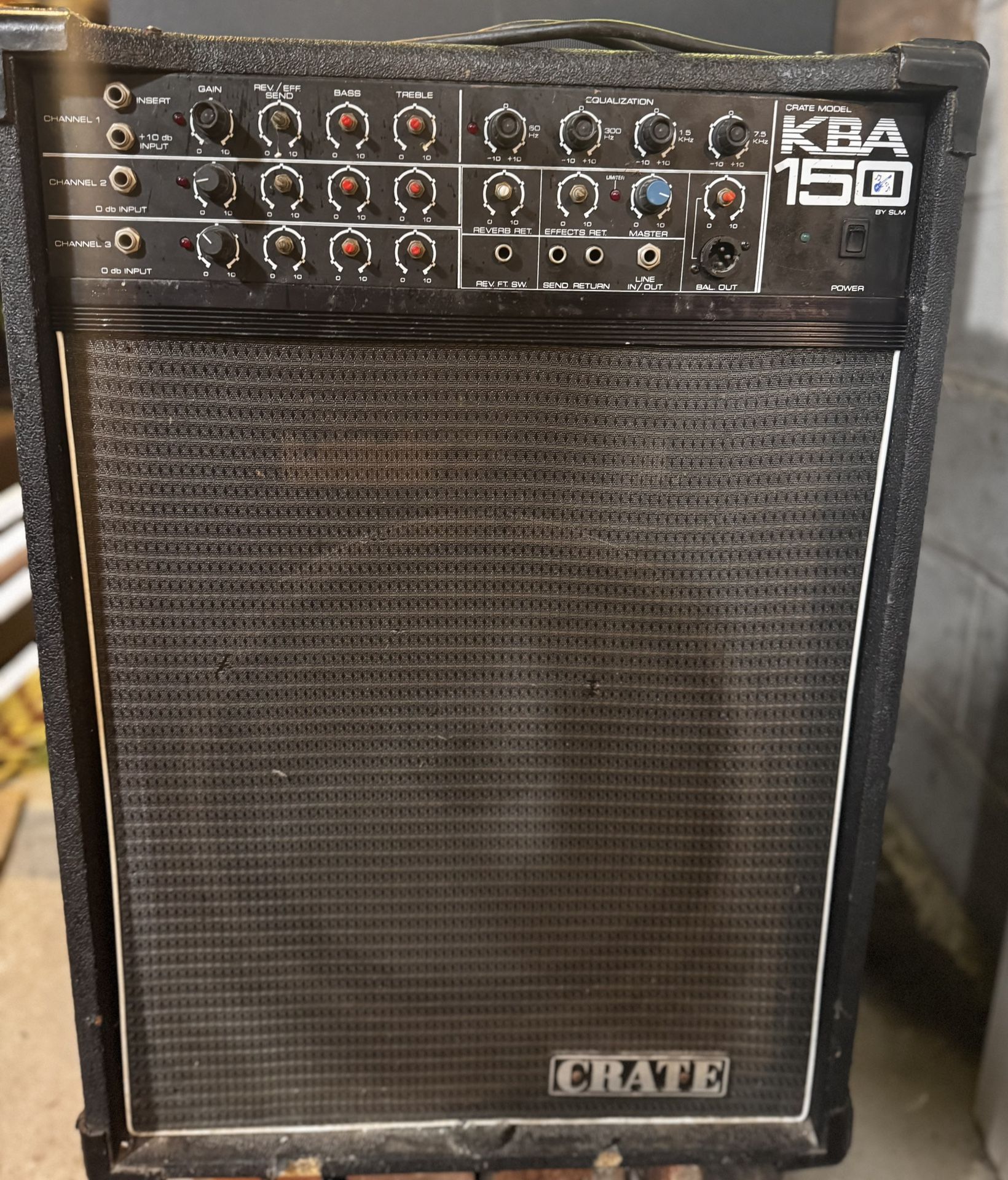 U.S.A. SLM Electronics CRATE KBA150 3 Ch. Amplifier
