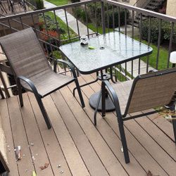 Patio Table + 3 Chairs
