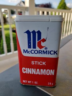 Vintage McCormick Stick Cinnamon Tin - 1977