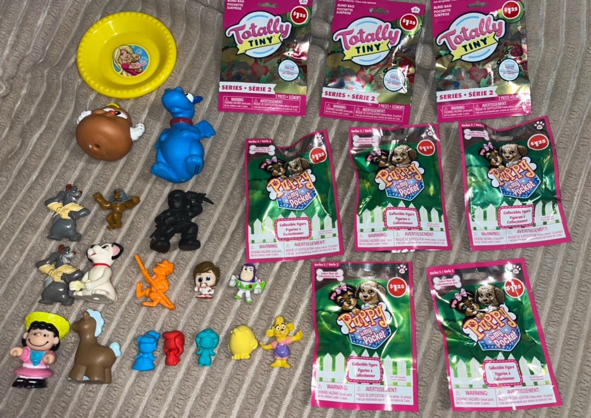 Puppy In My Pocket(x5) + Totally Tiny(x3) + Disney Mini Figures+ MORE!
