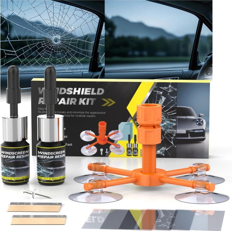 Windshield Repair Kit, 2025 New Package Windshield Crack Repair Kit with Enhanced Injection Head
