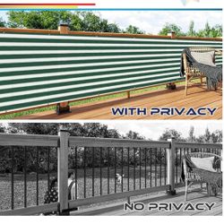 6ft x50ft Privacy Screen Fence stripe Shade Net Cover Wall Garden Yard