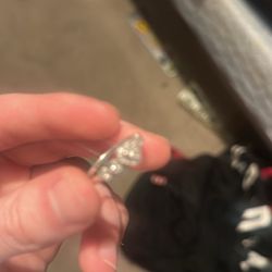 Diamond Heart Promise Ring 1/5 ct tw Sterling Silver 