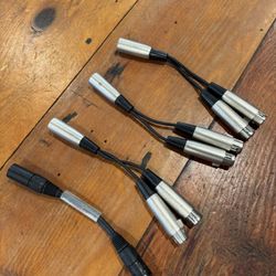 Lot of XLR Y-Splitter Cables + Adapter – Pro Audio Bundle