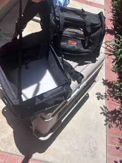 Petmate Premium Kennel Medium Dog Crate, hand travel carrier and travel car seat.