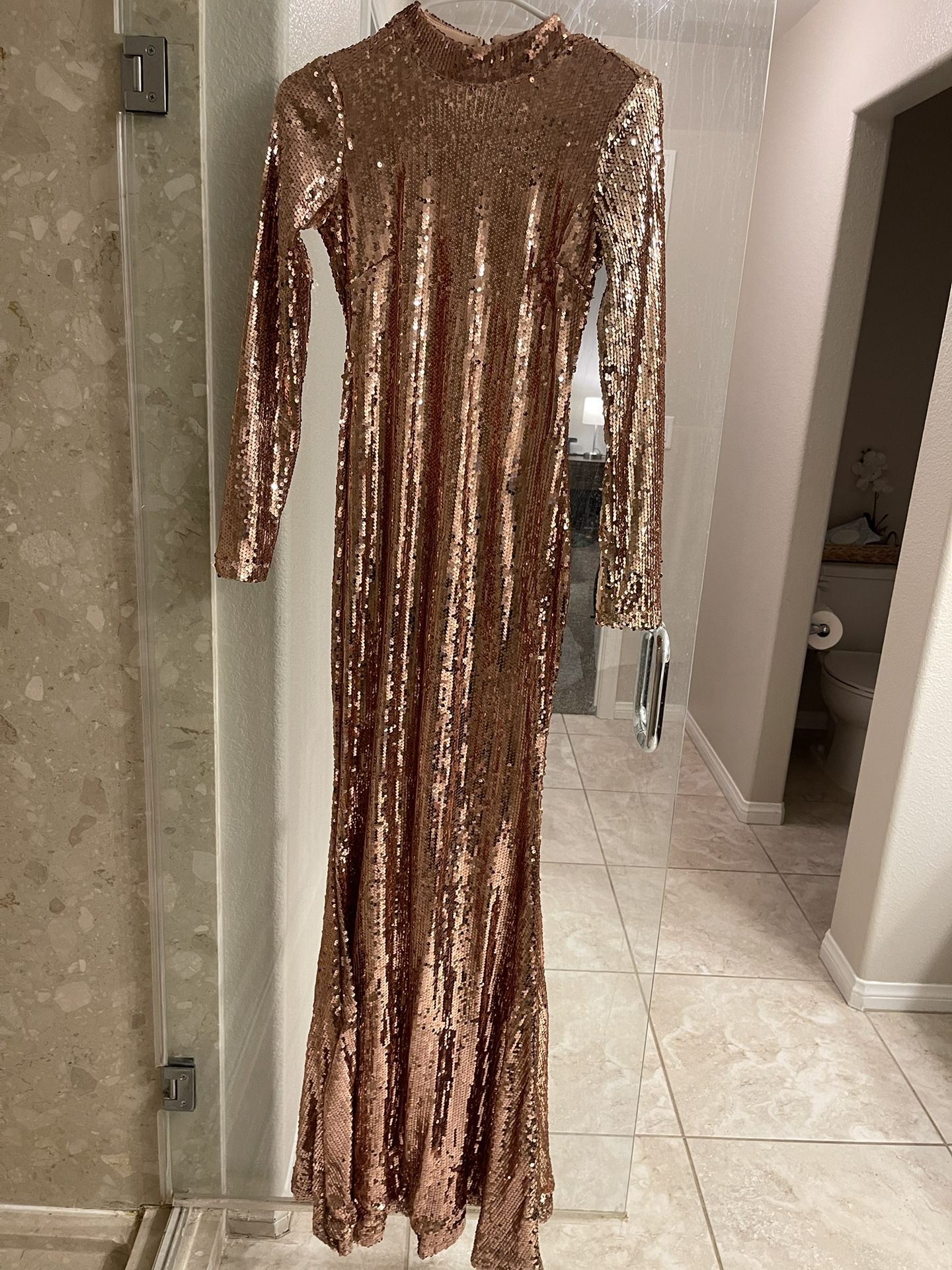 Sequin Rose Gold Dress