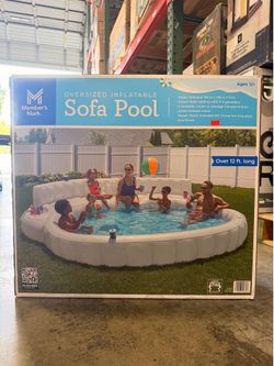 Members Mark Oversized Inflatable Couch Pool Brand New In Box
