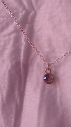 Silver cubic zirconia necklace