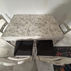 Wooden Table + 4 Chairs