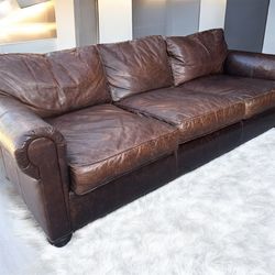 Free Delivery Restoration Hardware Leather Lancaster Couch 