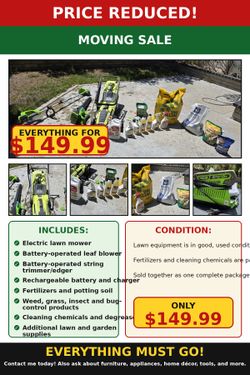 🌿🚨 MOVING SALE – EVERYTHING SHOWN FOR ONLY $149.99! 🚨🌿