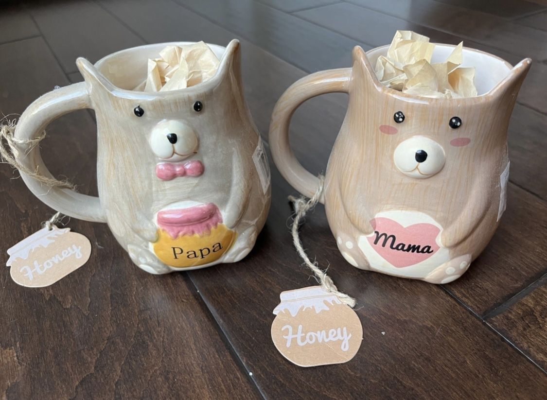 Matching Mug Set - Mama Bear Papa Bear